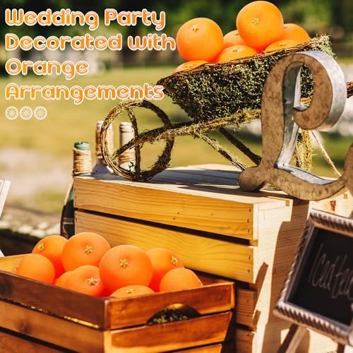 24 Pcs Fake Oranges Artificial Fruits for Home Decoration