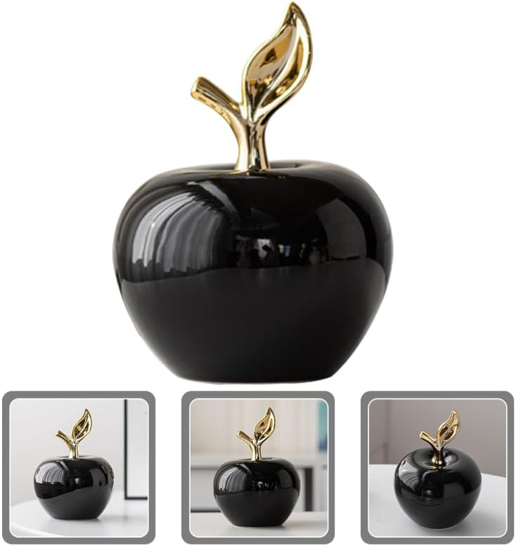 Zerodeko Ceramic Apple Ornament Decor Statue