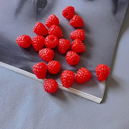 20pcs Artificial Raspberry Realistic Red Decoration Props