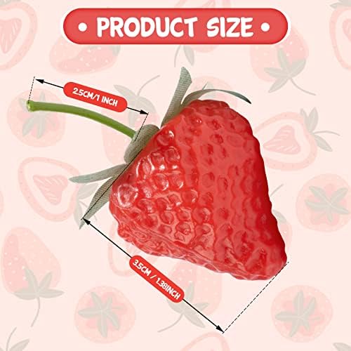 VIDELLY Realistic Artificial Strawberries 20 Pieces S Size