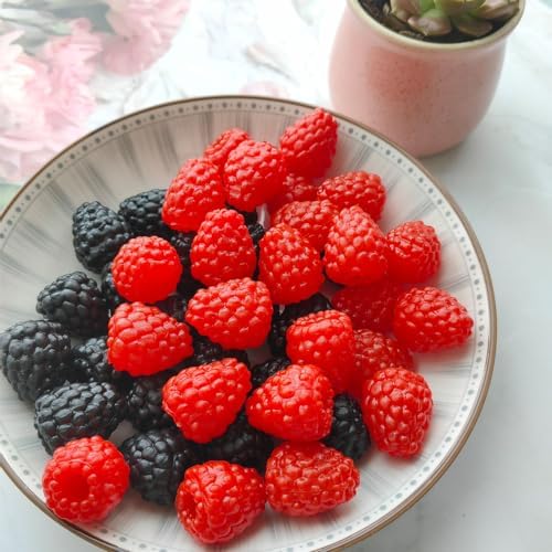20pcs Artificial Raspberry Realistic Red Decoration Props
