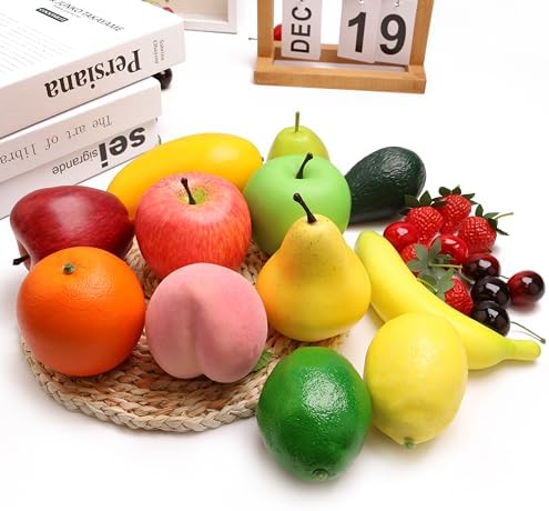 23PCS Artificial Fruit Set for Home Decor and Photography
