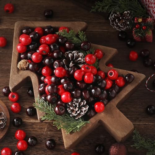 200 Pcs Christmas Artificial Cranberries Decor