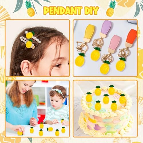 CLESDF 60Pcs Mini Resin Pineapple Decor