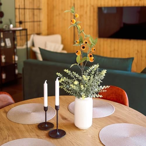 3PCS Yellow Fruits Tree Branch Artificial Fruits Decor