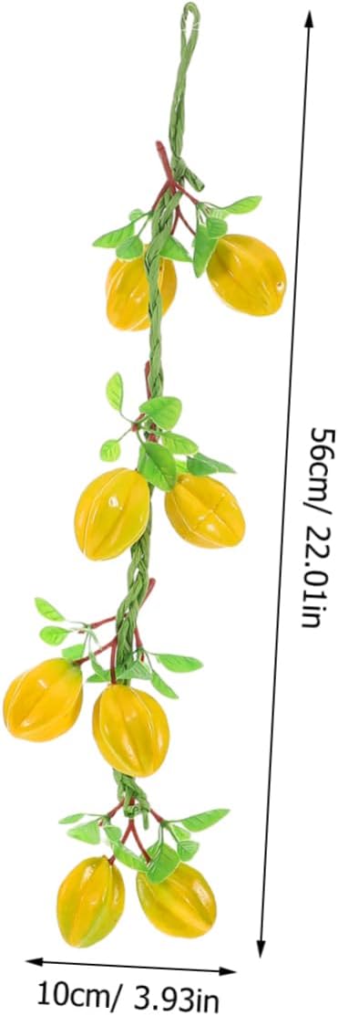 IMIKEYA Artificial Fruit Garland with Green Leaves