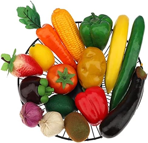 16 Pcs Realistic Plastic Fake Vegetables and Fruit Set