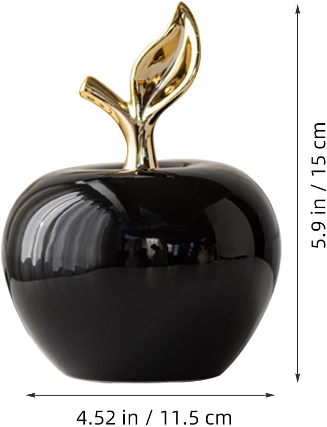 Zerodeko Ceramic Apple Ornament Decor Statue
