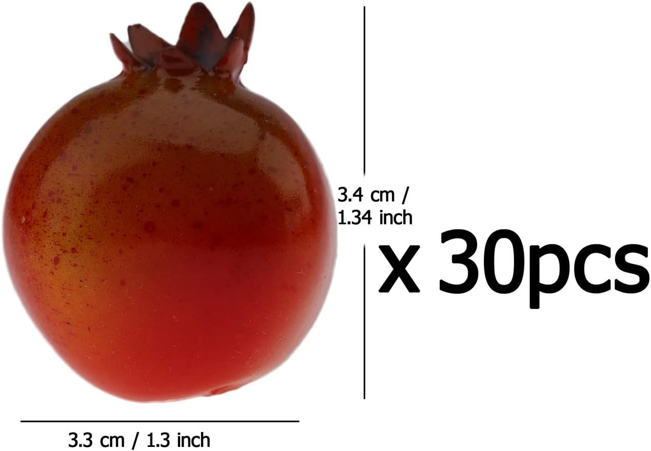 Woration 30pcs Artificial Mini Foam Pomegranate Decorations