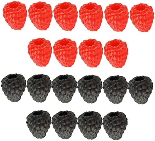 VICASKY Artificial Raspberry Decor 20pcs Realistic Fruit Props