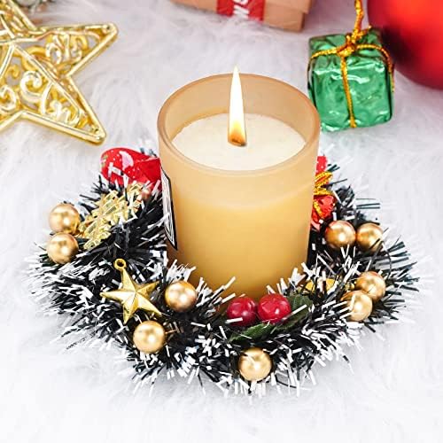Lystaii 200pcs Gold Artificial Holly Berries with Wire Stems
