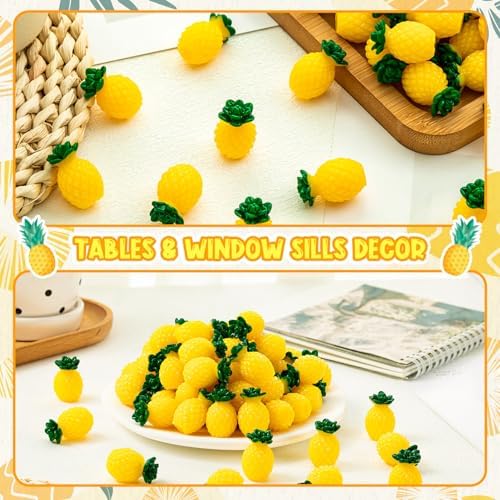 CLESDF 60Pcs Mini Resin Pineapple Decor