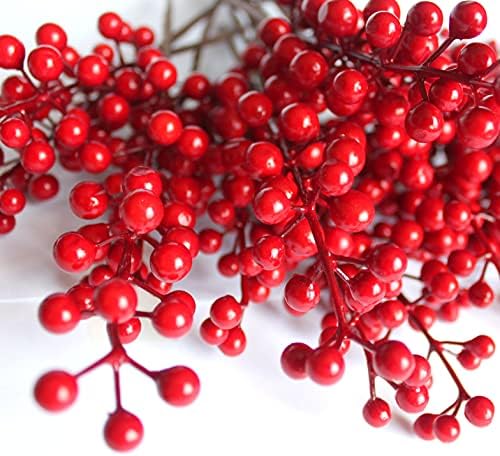 Artificial Burgundy Berries Stems 20 Pcs 12 Inch Each