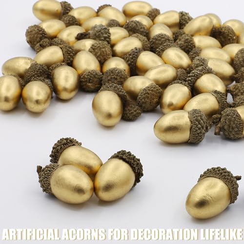 Tuxiaobu Artificial Gold Acorns 30 Pcs Decoration