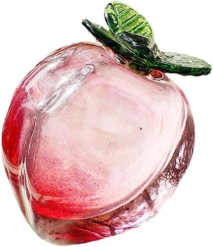 Housoutil Crystal Peach Glass Figurine Ornament