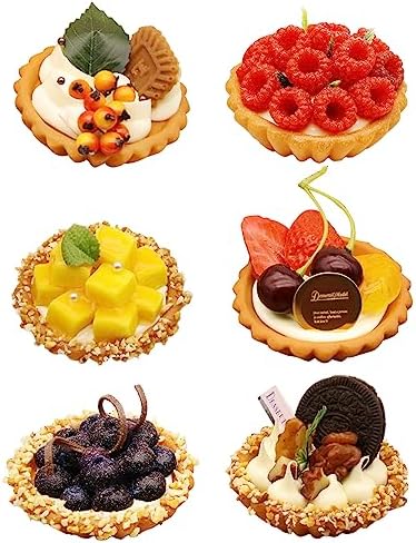 Artificial Egg Tart Models Set 6 Pack