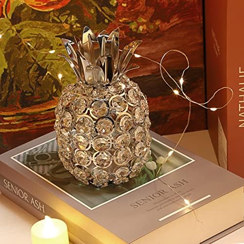 JUXYES Sparkly Crystal Pineapple Decor Ornament