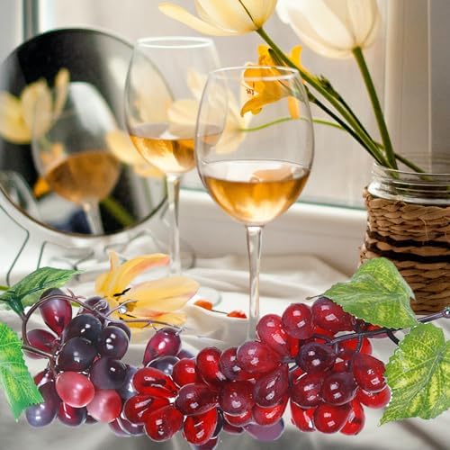 Tuxiaobu Artificial Grapes Decorations 3 Pcs Mixed