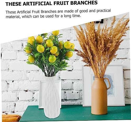 3pcs Lifelike Artificial Fruit Branches for Home Kitchen Decor