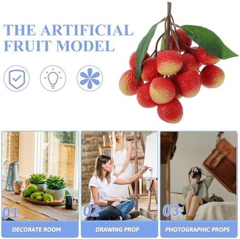 Garneck Artificial Lychee Bunch for Home Decor