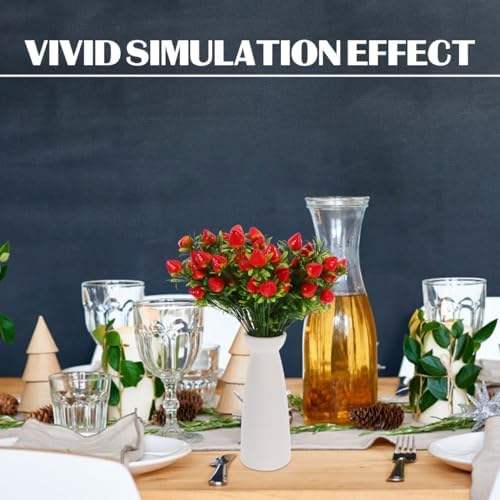 DOITOOL Artificial Strawberry Stem for Home Decor