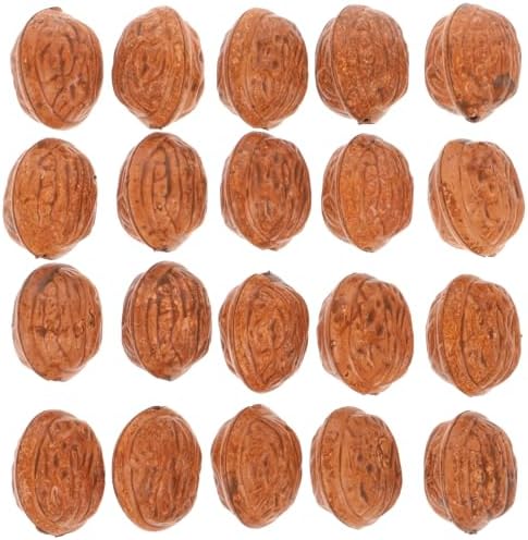 20Pcs Artificial Walnut Decorations for Home Dining Table Display