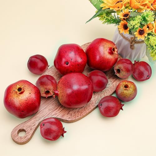 Woration Realistic Artificial Pomegranates 12PCS Home Decor
