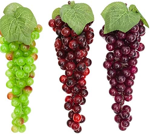 Mangdunt 5 Bunches Artificial Grapes with Vines