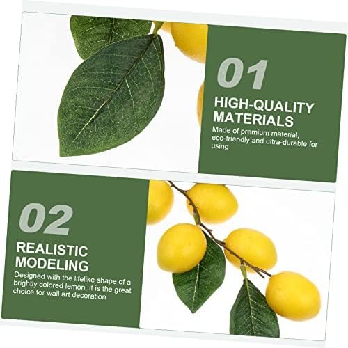 Wakauto Simulated Lemon Rattan Hanging Ornament for Home Decor