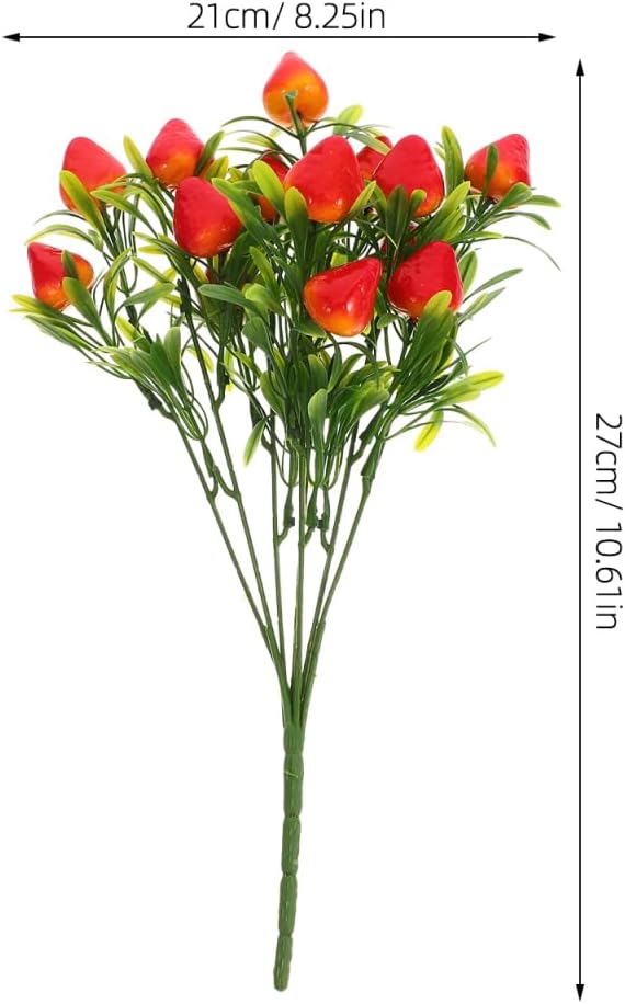DOITOOL Artificial Strawberry Stem for Home Decor