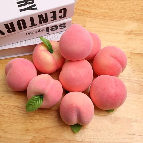 Caihao 6PCS Artificial Pink Peaches for Home Decor