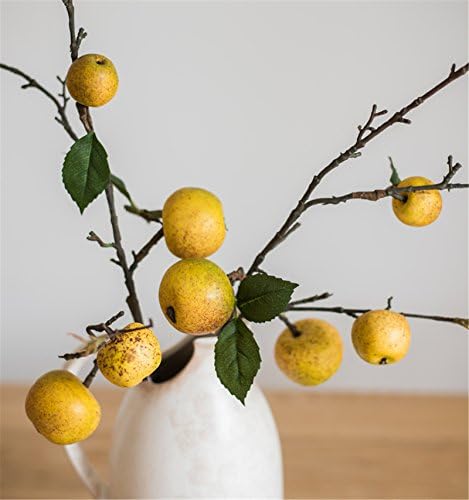 Zzooi 3PCS Artificial Pear Tree Branches with Fruits