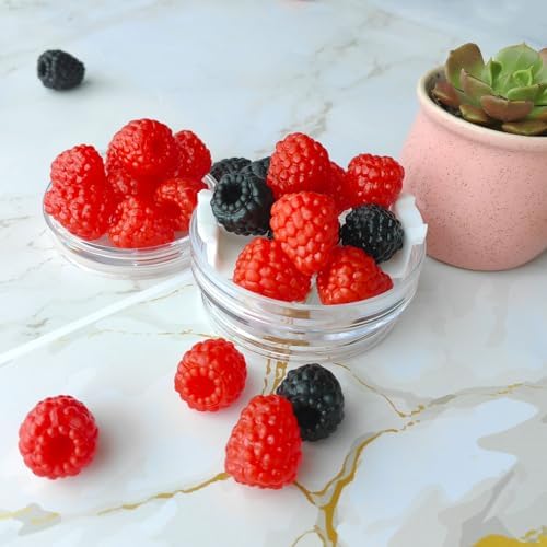 20pcs Artificial Raspberry Realistic Red Decoration Props