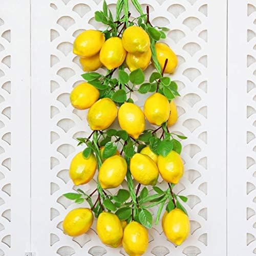NUOBESTY 2pcs Artificial Lemon Branches Garland Decor