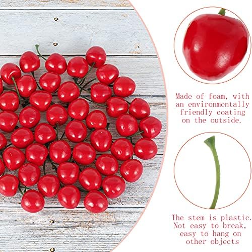 Pack of 25 Artificial Lifelike Cherry Decor