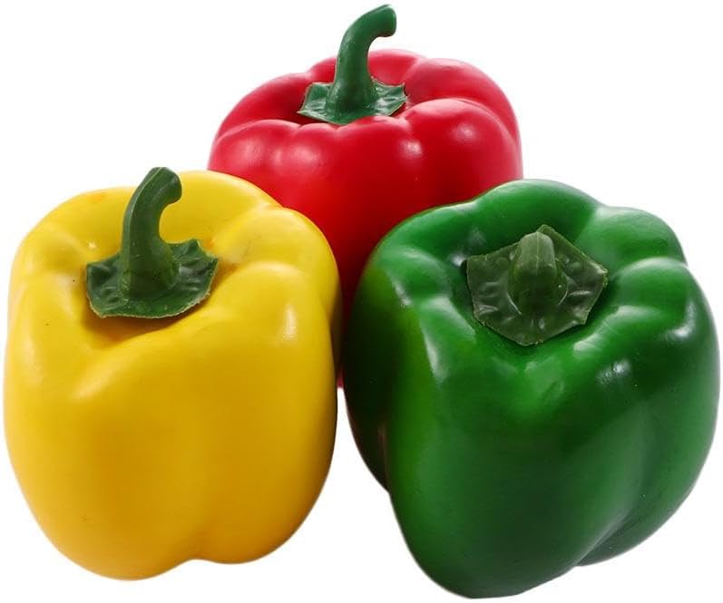 Realistic Artificial Bell Pepper Green Decor Prop