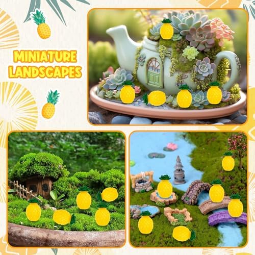 CLESDF 60Pcs Mini Resin Pineapple Decor