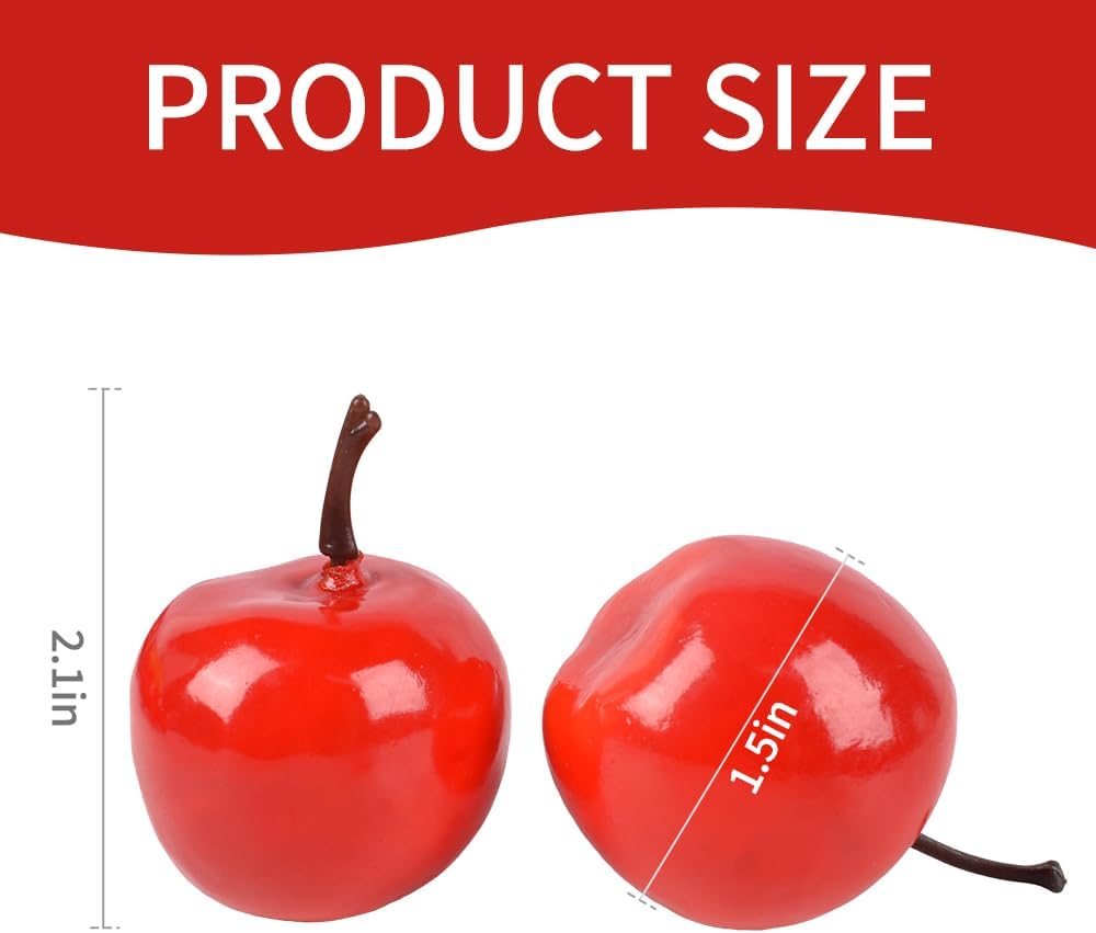 20PCS Red Mini Artificial Apples for Home Decor