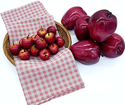 20 Pcs Artificial Red Delicious Apples for Home Decorations