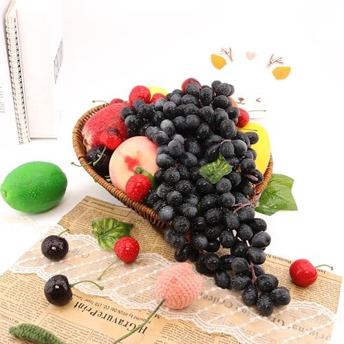 2PCS Artificial Black Grape String for Home Party Decor