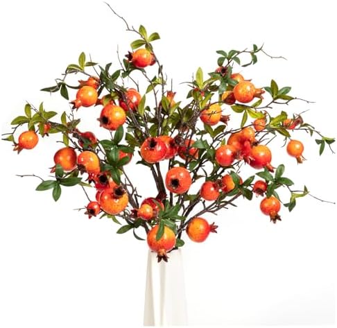 4Pcs 315 Inch Artificial Pomegranate Branches