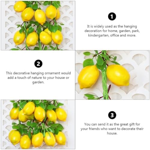 Cabilock Artificial Lemon String Decorative Skewers