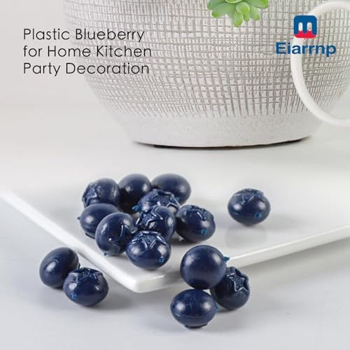 50 Pcs Artificial Blueberry Decor for Home Kitchen Party