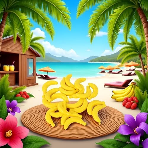 20 Pcs Yellow Mini Artificial Banana Props