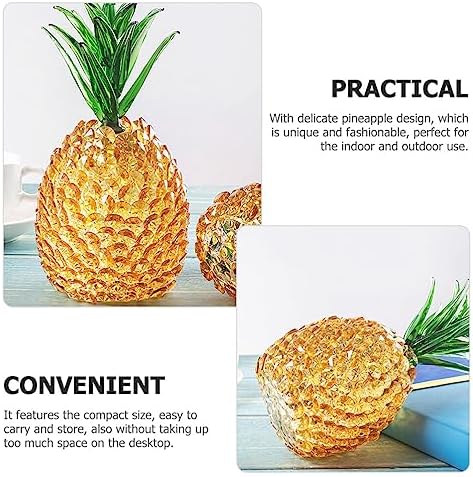Crystal Pineapple Figurine Desk Decor Art Sculpture