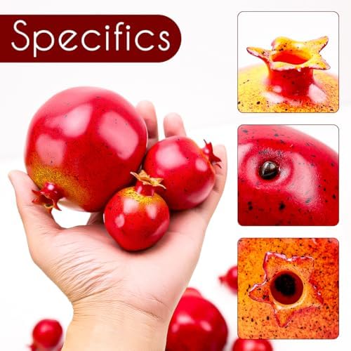 Meiwlong 15Pcs Artificial Pomegranates Decorations