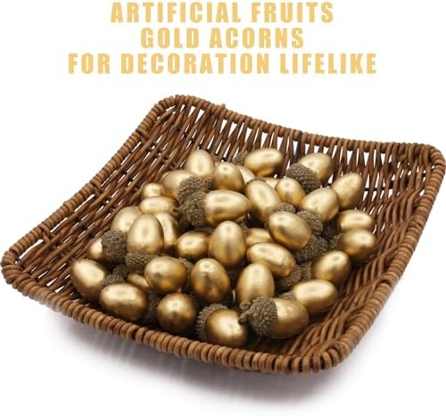 Tuxiaobu Artificial Gold Acorns 30 Pcs Decoration