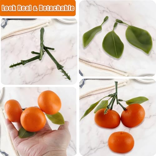 Realistic Artificial Mini Orange Decor 5 Pack