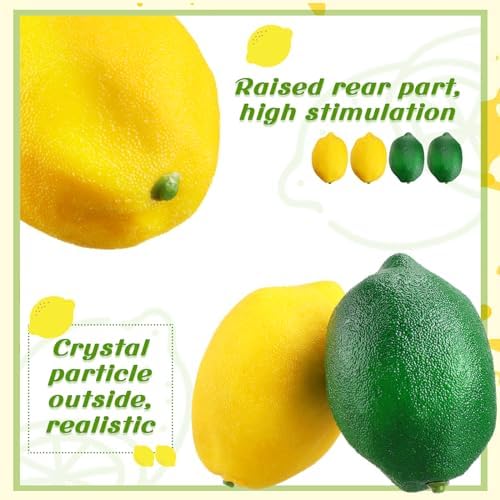 Liliful 48 Fake Lemons Artificial Fruit Decor