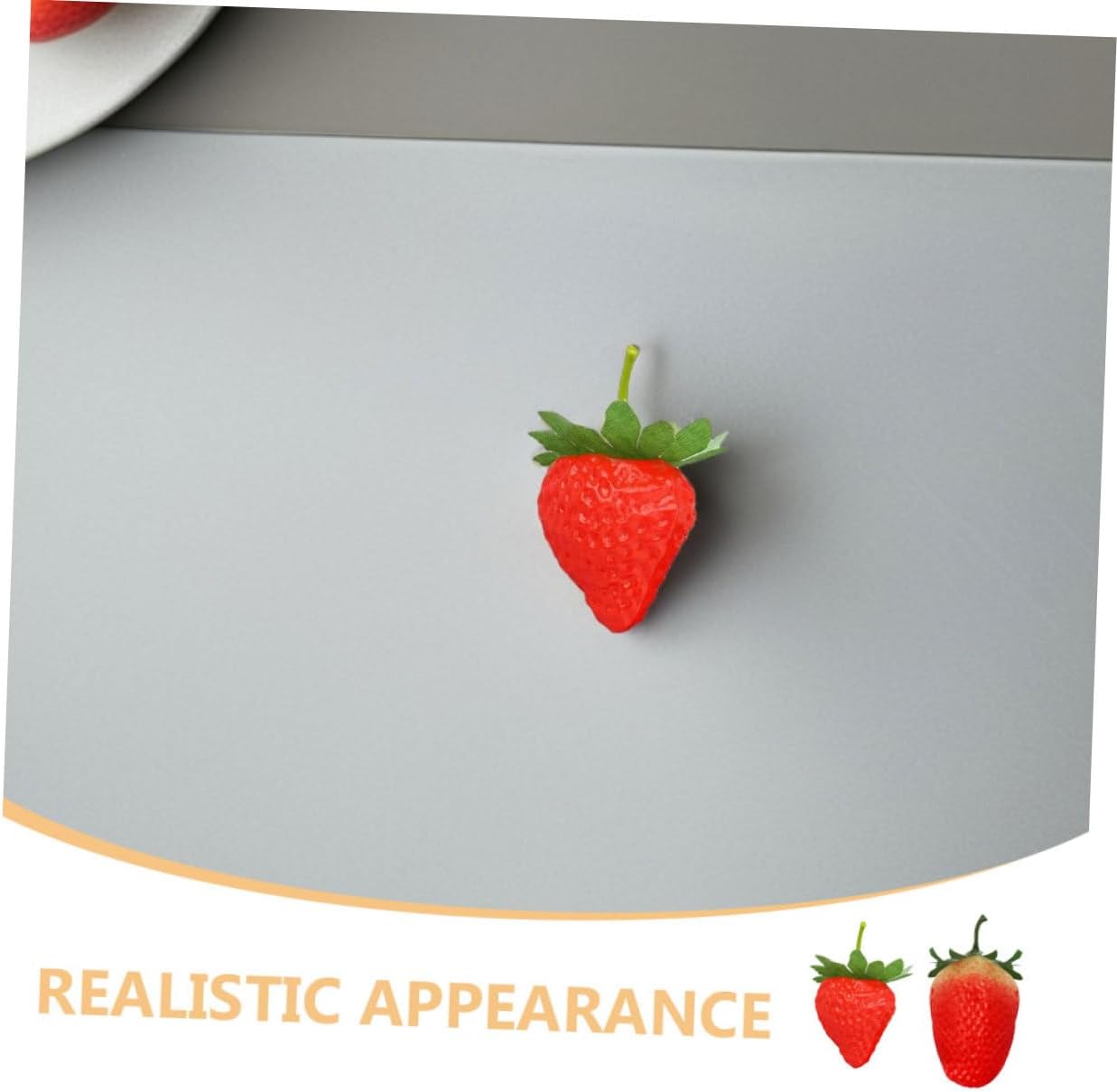 IMIKEYA 24pcs Fake Plastic Strawberries Decorative Artificial Fruit Pack